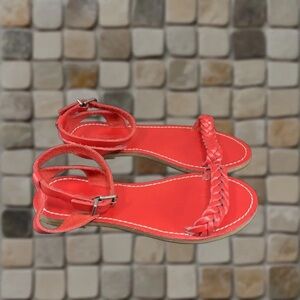 Madewell Vibrant Red Braided Sandals